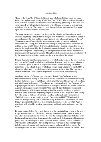 higher-english-sample-critical-essay-lord-of-the-flies-william-golding