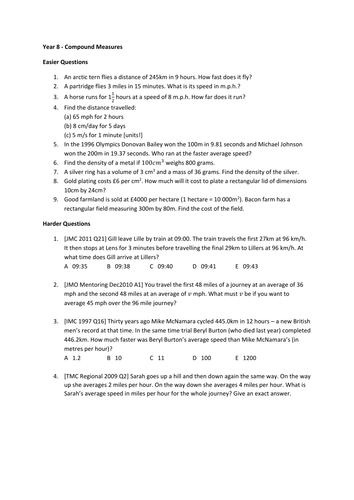 Compound Measures 