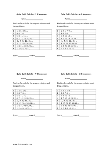 Sequences | Teaching Resources