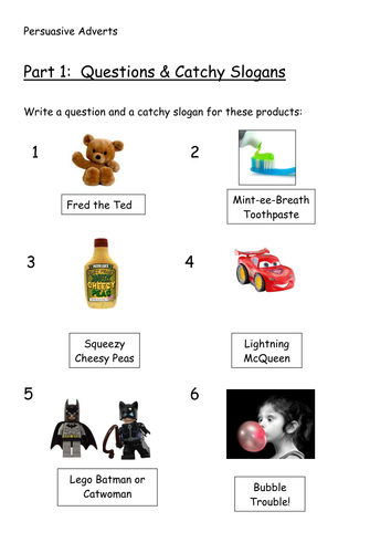 Features of a persuasive advert image