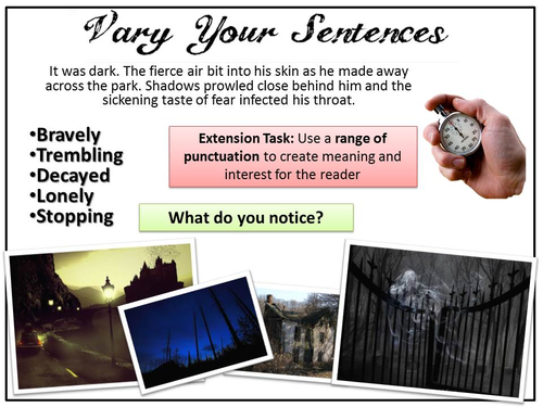 gothic horror creative writing lesson