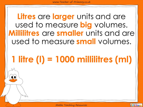 Measuring Capacity Using Standard Units - Year 1 | Teaching Resources