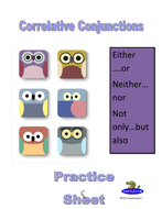 Correlative Conjunctions Practice Worksheet | Teaching Resources