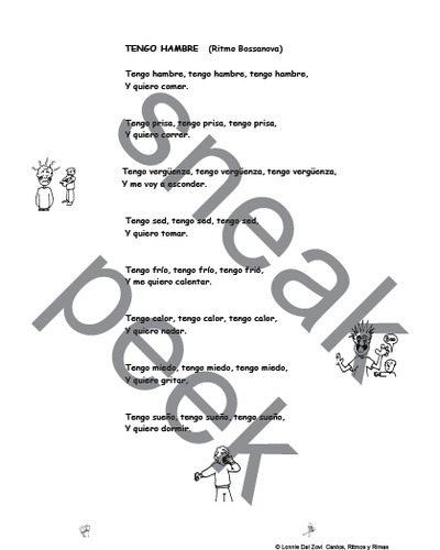 Cantos, Ritmos y Rimas - 19 song packets BUNDLE for the Spanish ...