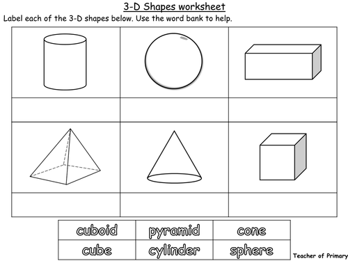 Recognising 3-D Shapes | Teaching Resources