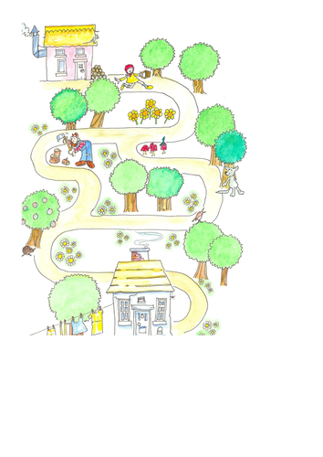 Little Red Riding Hood Story map - story telling, writing and speaking ...
