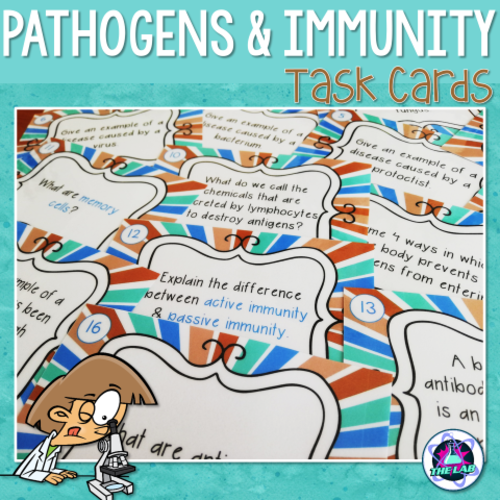 Pathogens & Immunity Task Cards