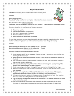 Misplaced Modified Worksheet | Teaching Resources