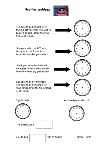 problem solving about time grade 1
