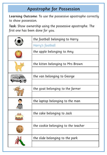 Apostrophes For Contraction And Possession Ks2 Worksheet