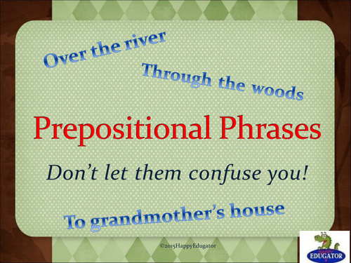 Prepositional Phrases PowerPoint UK Version Teaching Resources