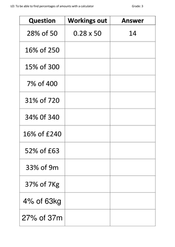 calculating-percentages-worksheet