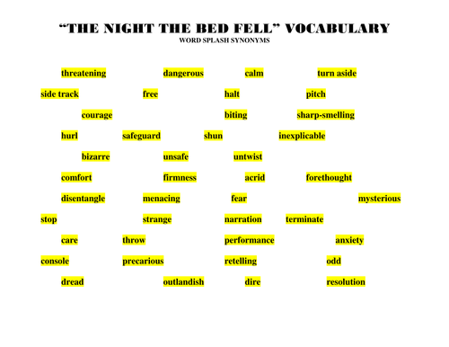 the-night-the-bed-fell-by-james-thurber-short-story-support-materials