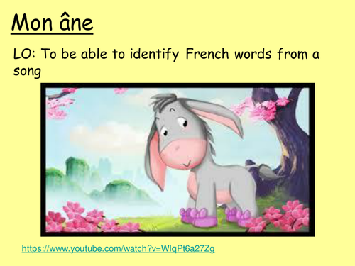 Mon Ane French Nursery Rhyme Comptine Teaching Resources