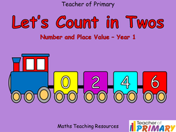 Counting in Twos - PowerPoint, worksheets and wall display (free ...