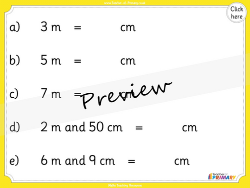 Converting and Comparing Units of Length - Year 4 | Teaching Resources