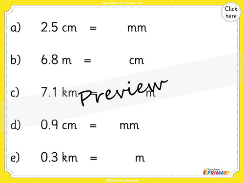 Converting and Comparing Units of Length - Year 4 | Teaching Resources