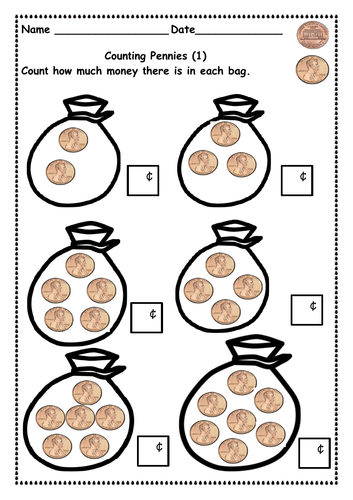 Money Counting up to 10 cents and then 20 cents - Pennies, Pennies
