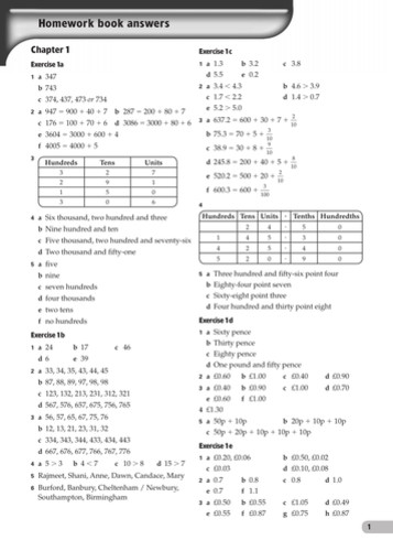 Mathematics test papers ks3 answers