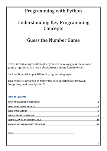 Guess The Number Game in 6 Steps in Python | Teaching Resources