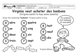 french 2nd 3rd grades about you counting up to 10 revisions about