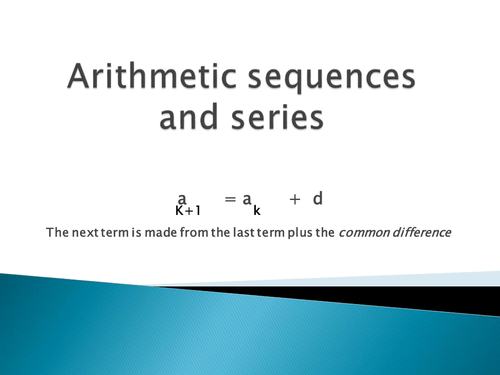 Arithmetic sequence and series