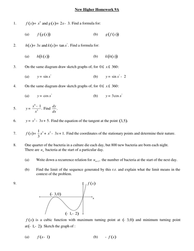 higher maths homework