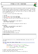 Python Functions Worksheets | Teaching Resources