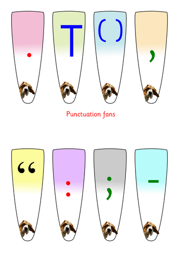 SPAG fans for instant recall of word classes, punctuation etc ...