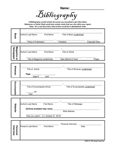 Bibliography | Teaching Resources