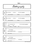 Bibliography by WindupTeacher | Teaching Resources