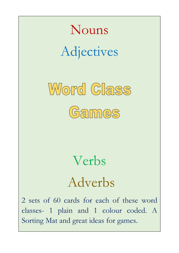 Word Class Games