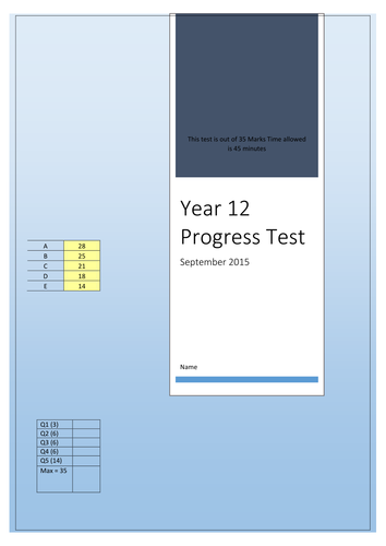 Year 12 ICT Progress 91����t and Mark Scheme