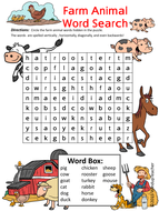 Farm Animal Word Search * HARD | Teaching Resources