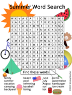 summer word searches 2 levels of difficulty by