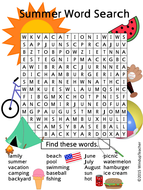 summer word searches 2 levels of difficulty by windupteacher