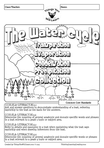 The Water Cycle Reading Activity Pack | Teaching Resources