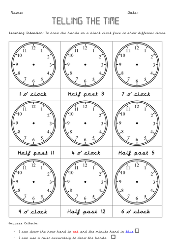 year 1 time 4 lessons including smart slides and differentiated