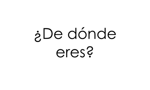 De Donde Eres Answer