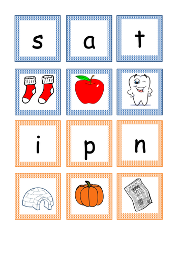 phonics stage 1 phase 1 and 2 matching activity teaching