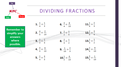 Dividing By A Fraction (Ks3 And Gcse Mathematics 9 - 1) - Whole Lesson With Worksheets & Solutions | Teaching Resources