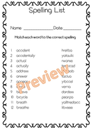 New Curriculum Year 3 & 4 Spelling words, activities and assessments ...
