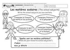 FRENCH-Y5/6-AT SCHOOL: My timetable/ Mon emploi du temps ...