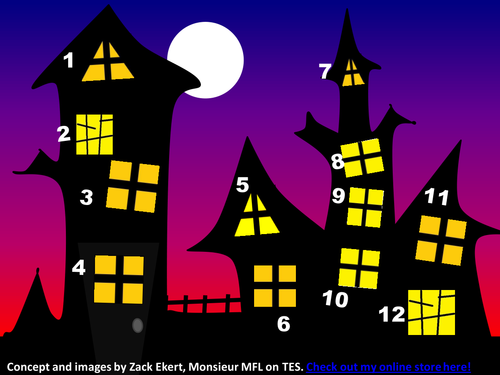 Halloween Spooky House Plenary Game Quiz!!