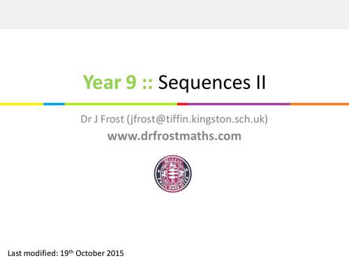 Year 9 - Advanced Sequences