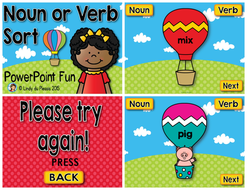 nouns and verbs teaching resources