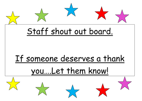 Staff Shout Out Free Printable Printable Templates