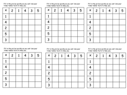 Times Table Grids (maths Starter Or Early Morning Activity) 