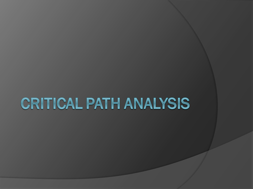 Critical Path Analysis