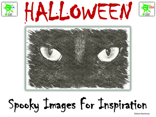 Halloween - Spooky Images for Colouring and Creative Writing